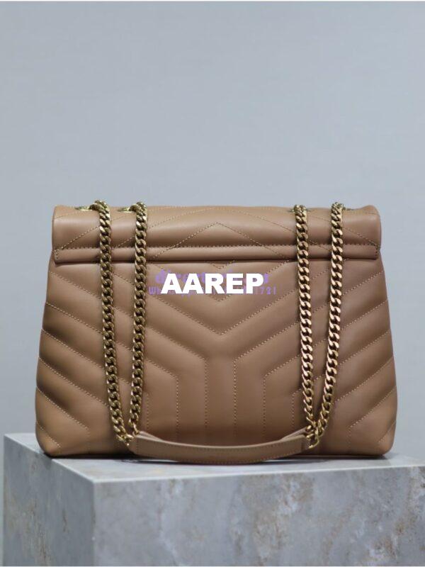 Replica YSL Saint Laurent Medium Loulou Bag In "Y" Matelassé Leather 459749 Caramel 18