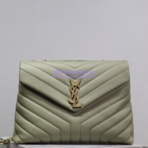 Replica YSL Saint Laurent Medium Loulou Bag In "Y" Matelassé Leather 459749 Avocado 2