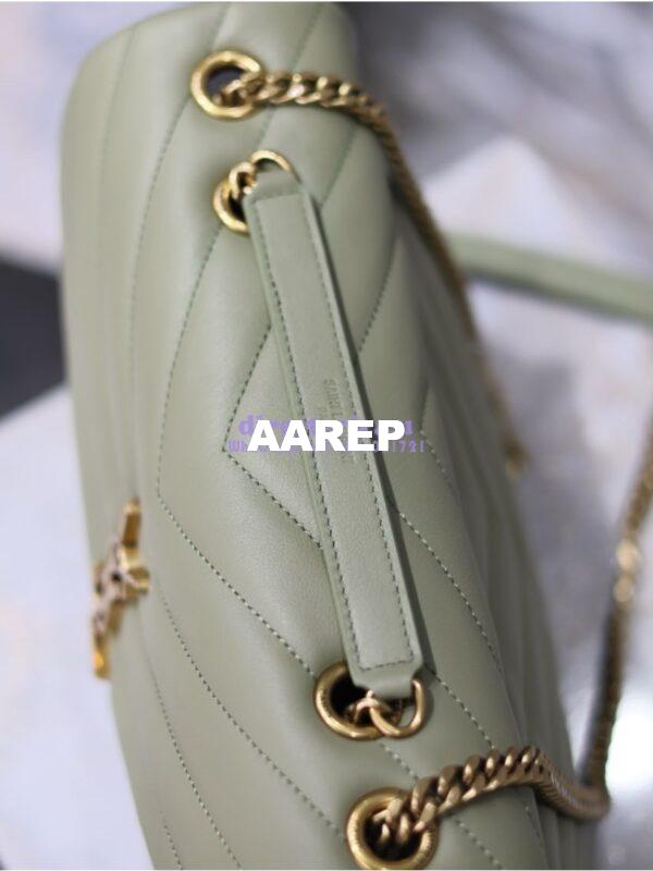 Replica YSL Saint Laurent Medium Loulou Bag In "Y" Matelassé Leather 459749 Avocado 10