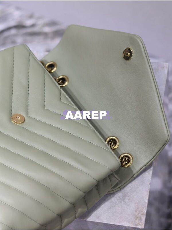 Replica YSL Saint Laurent Medium Loulou Bag In "Y" Matelassé Leather 459749 Avocado 12