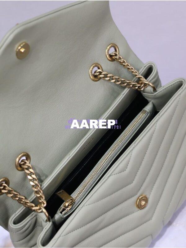 Replica YSL Saint Laurent Medium Loulou Bag In "Y" Matelassé Leather 459749 Avocado 15