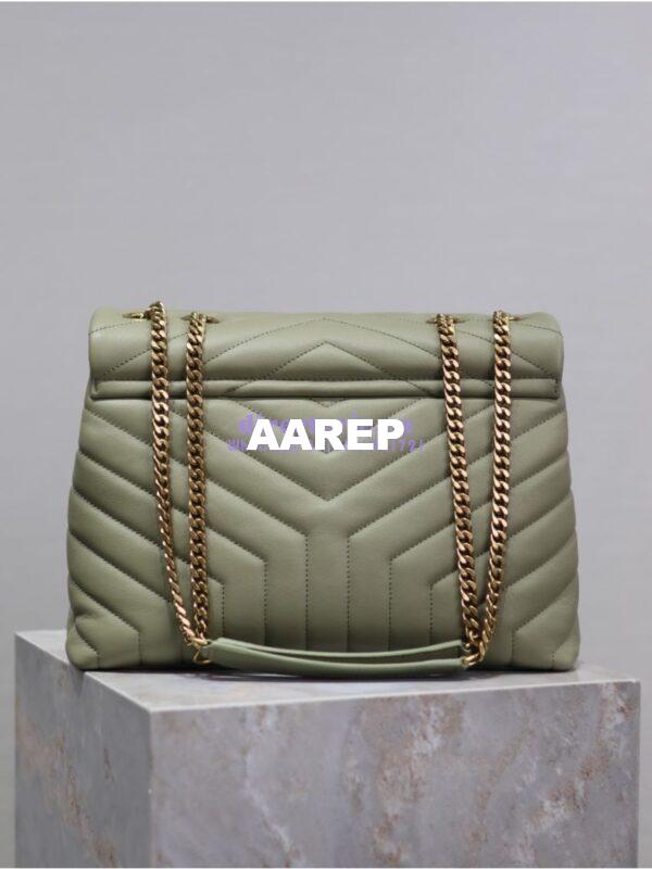 Replica YSL Saint Laurent Medium Loulou Bag In "Y" Matelassé Leather 459749 Avocado 17
