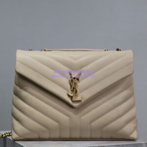 Replica YSL Saint Laurent Medium Loulou Bag In "Y" Matelassé Leather 459749 Beige