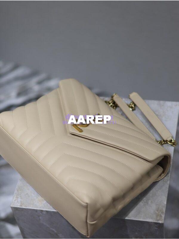 Replica YSL Saint Laurent Medium Loulou Bag In "Y" Matelassé Leather 459749 Beige 3
