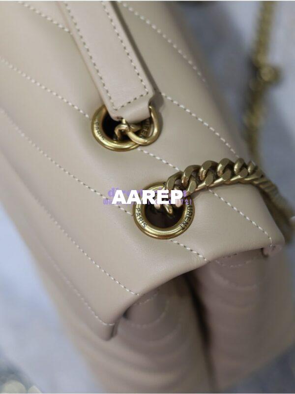 Replica YSL Saint Laurent Medium Loulou Bag In "Y" Matelassé Leather 459749 Beige 9
