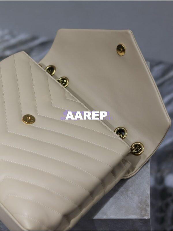 Replica YSL Saint Laurent Medium Loulou Bag In "Y" Matelassé Leather 459749 Beige 11