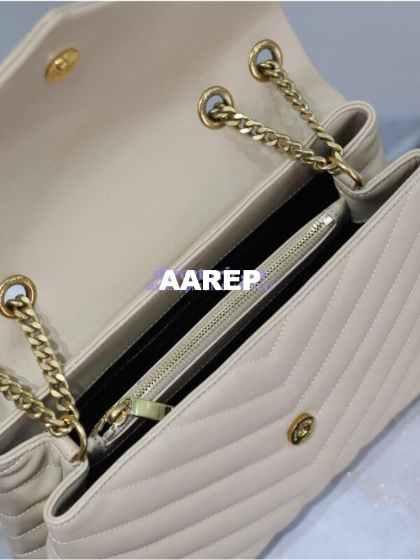 Replica YSL Saint Laurent Medium Loulou Bag In "Y" Matelassé Leather 459749 Beige 15