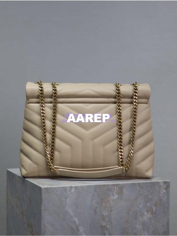 Replica YSL Saint Laurent Medium Loulou Bag In "Y" Matelassé Leather 459749 Beige 16