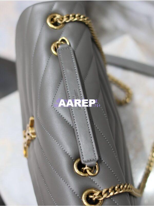 Replica YSL Saint Laurent Medium Loulou Bag In "Y" Matelassé Leather 459749 Gray 8