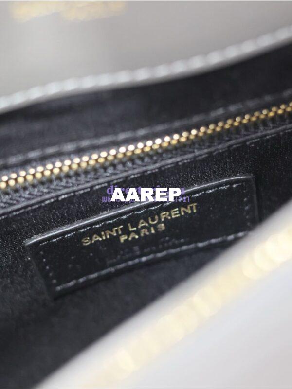Replica YSL Saint Laurent Medium Loulou Bag In "Y" Matelassé Leather 459749 Gray 12