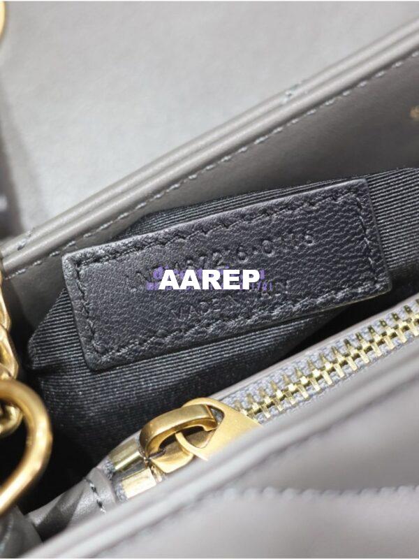 Replica YSL Saint Laurent Medium Loulou Bag In "Y" Matelassé Leather 459749 Gray 14