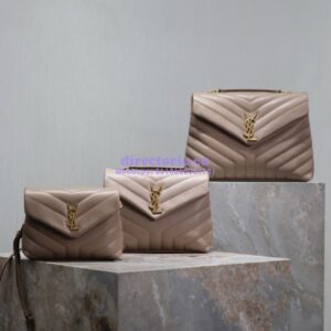 Replica YSL Saint Laurent Medium Loulou Bag In "Y" Matelassé Leather 459749 Powder Pink