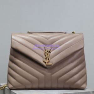 Replica YSL Saint Laurent Medium Loulou Bag In "Y" Matelassé Leather 459749 Powder Pink 2