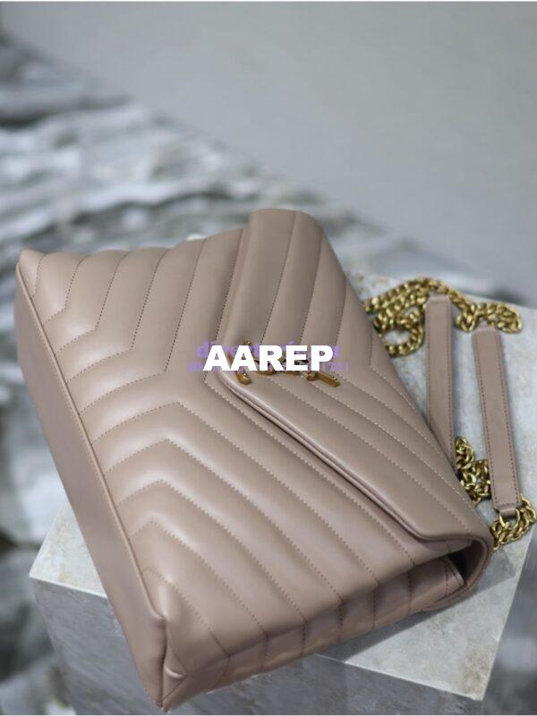 Replica YSL Saint Laurent Medium Loulou Bag In "Y" Matelassé Leather 459749 Powder Pink 5