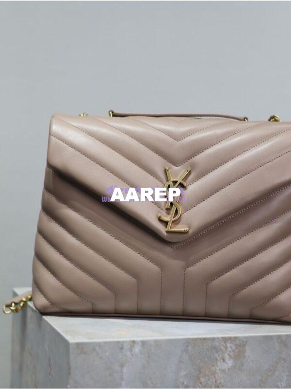 Replica YSL Saint Laurent Medium Loulou Bag In "Y" Matelassé Leather 459749 Powder Pink 6