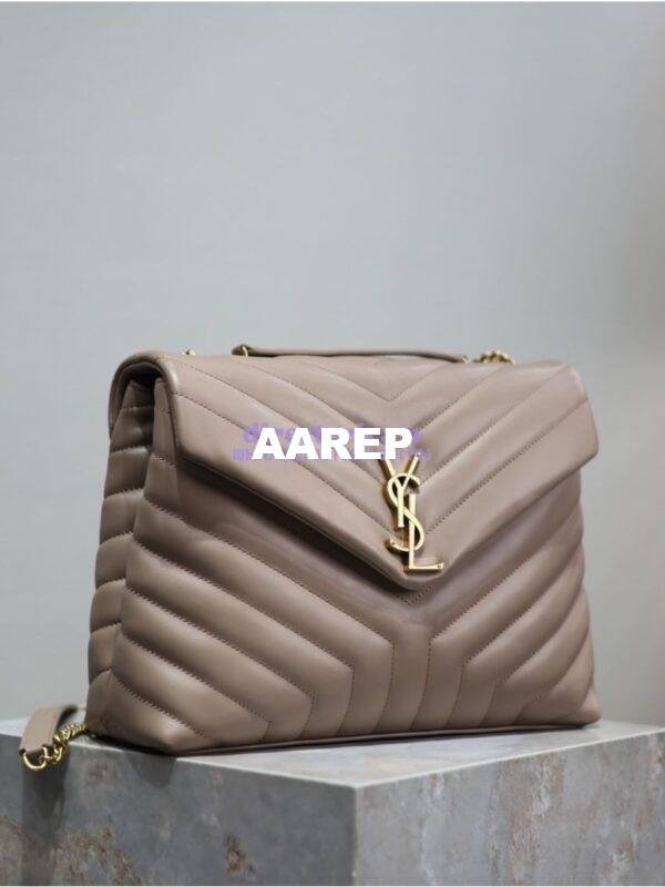 Replica YSL Saint Laurent Medium Loulou Bag In "Y" Matelassé Leather 459749 Powder Pink 8