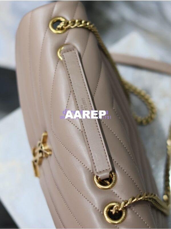 Replica YSL Saint Laurent Medium Loulou Bag In "Y" Matelassé Leather 459749 Powder Pink 12