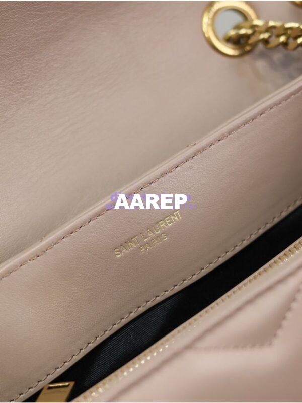 Replica YSL Saint Laurent Medium Loulou Bag In "Y" Matelassé Leather 459749 Powder Pink 13
