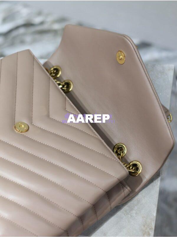 Replica YSL Saint Laurent Medium Loulou Bag In "Y" Matelassé Leather 459749 Powder Pink 14