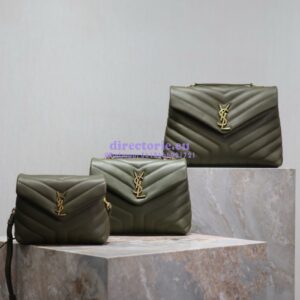 Replica YSL Saint Laurent Medium Loulou Bag In "Y" Matelassé Leather 459749 Light Musk