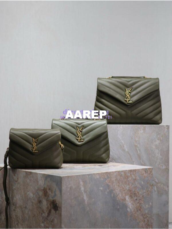 Replica YSL Saint Laurent Medium Loulou Bag In "Y" Matelassé Leather 459749 Light Musk 3