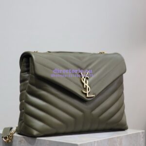 Replica YSL Saint Laurent Medium Loulou Bag In "Y" Matelassé Leather 459749 Light Musk 2