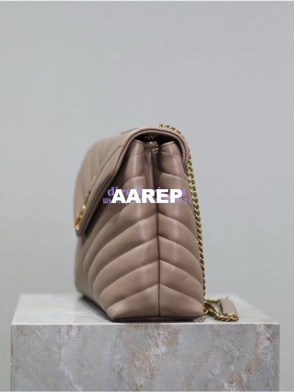 Replica YSL Saint Laurent Medium Loulou Bag In "Y" Matelassé Leather 459749 Powder Pink 17