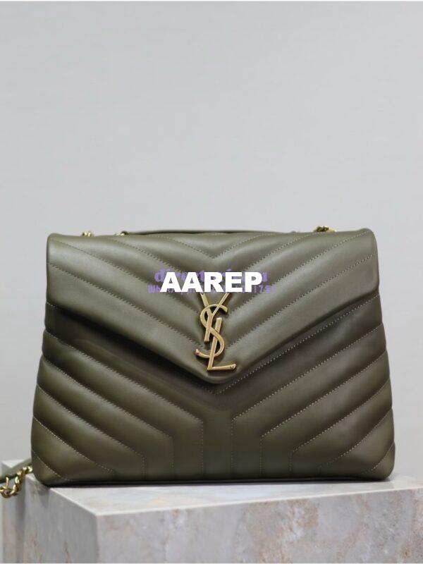 Replica YSL Saint Laurent Medium Loulou Bag In "Y" Matelassé Leather 459749 Light Musk 5