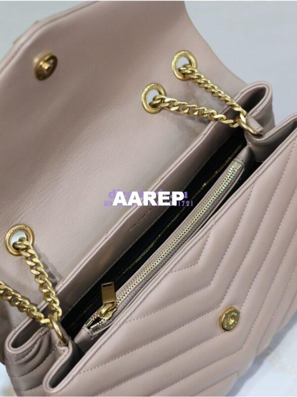 Replica YSL Saint Laurent Medium Loulou Bag In "Y" Matelassé Leather 459749 Powder Pink 18
