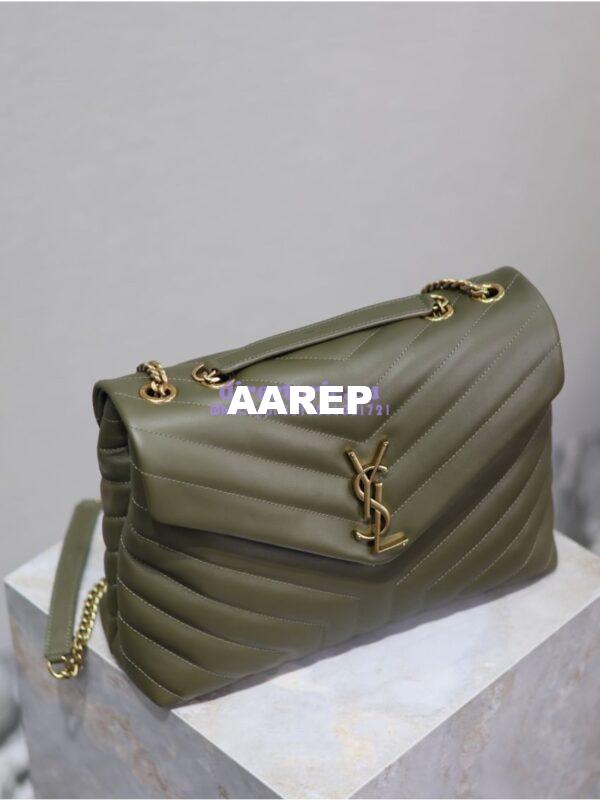 Replica YSL Saint Laurent Medium Loulou Bag In "Y" Matelassé Leather 459749 Light Musk 6