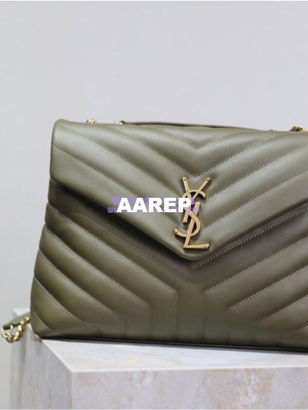 Replica YSL Saint Laurent Medium Loulou Bag In "Y" Matelassé Leather 459749 Light Musk 8