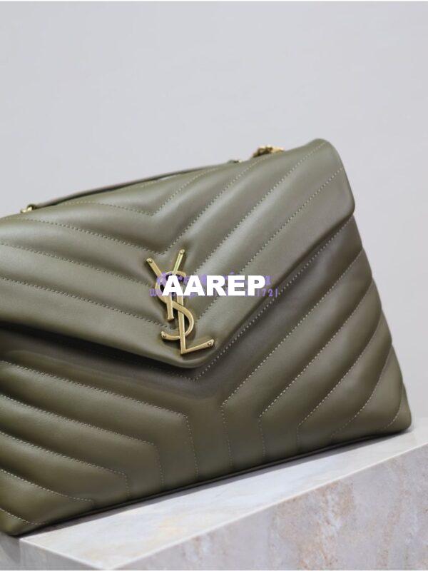 Replica YSL Saint Laurent Medium Loulou Bag In "Y" Matelassé Leather 459749 Light Musk 9