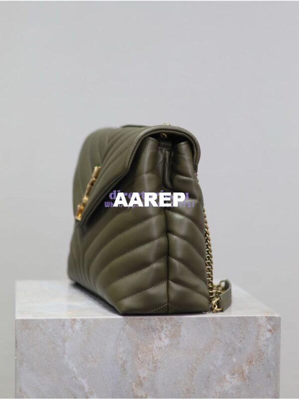Replica YSL Saint Laurent Medium Loulou Bag In "Y" Matelassé Leather 459749 Light Musk 10