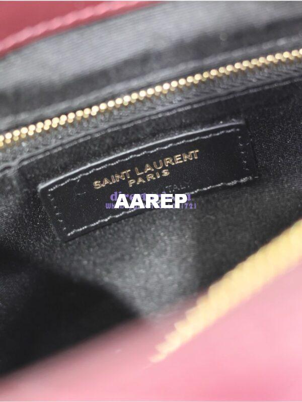 Replica YSL Saint Laurent Medium Loulou Bag In "Y" Matelassé Leather 459749 Dark Red Wine 16