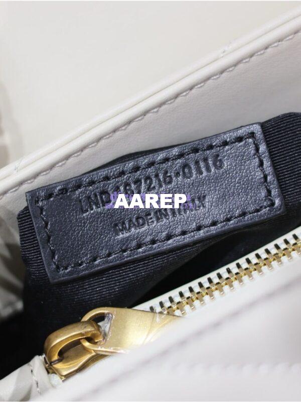 Replica YSL Saint Laurent Medium Loulou Bag In "Y" Matelassé Leather 459749 Blanc Gold Hardware 16