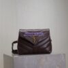 Replica YSL Saint Laurent Medium Loulou Bag In "Y" Matelassé Leather 459749 Blanc Gold Hardware