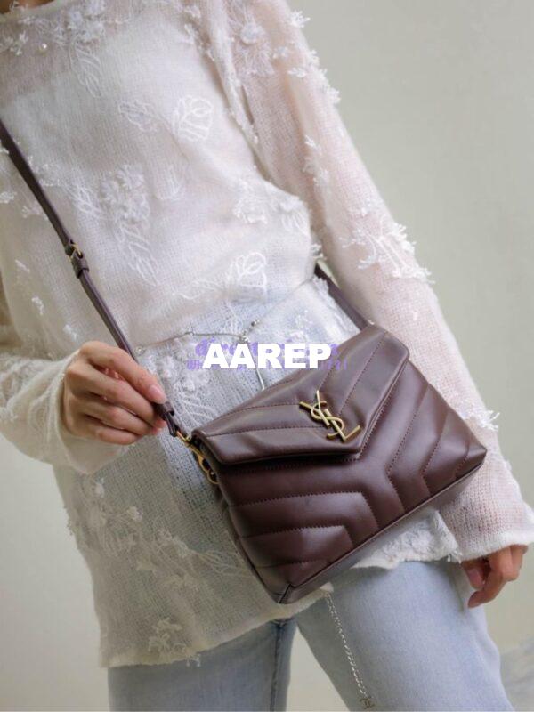 Replica Yves Saint Laurent YSL Loulou Toy Bag In Matelassé "Y" Leather 467072 coffee 2