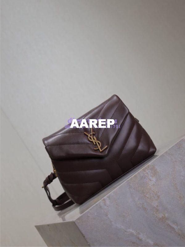 Replica Yves Saint Laurent YSL Loulou Toy Bag In Matelassé "Y" Leather 467072 coffee 6