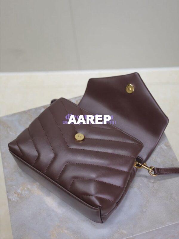 Replica Yves Saint Laurent YSL Loulou Toy Bag In Matelassé "Y" Leather 467072 coffee 7