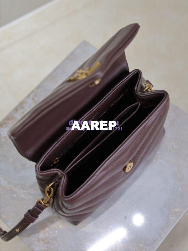 Replica Yves Saint Laurent YSL Loulou Toy Bag In Matelassé "Y" Leather 467072 coffee 14