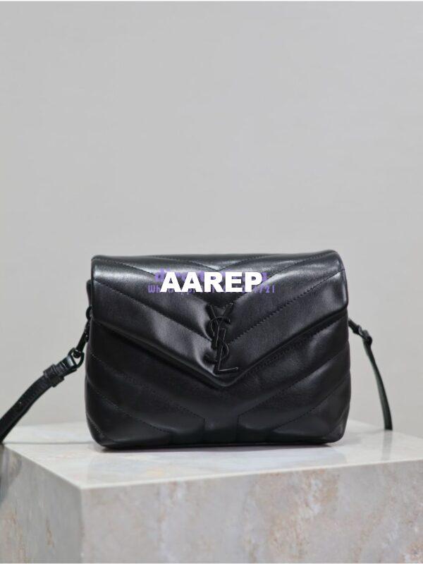Replica Yves Saint Laurent YSL Loulou Toy Bag In Matelassé "Y" Leather 467072 All Black