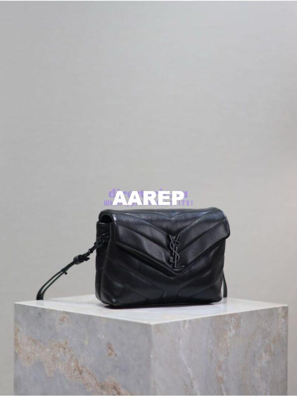 Replica Yves Saint Laurent YSL Loulou Toy Bag In Matelassé "Y" Leather 467072 All Black 2