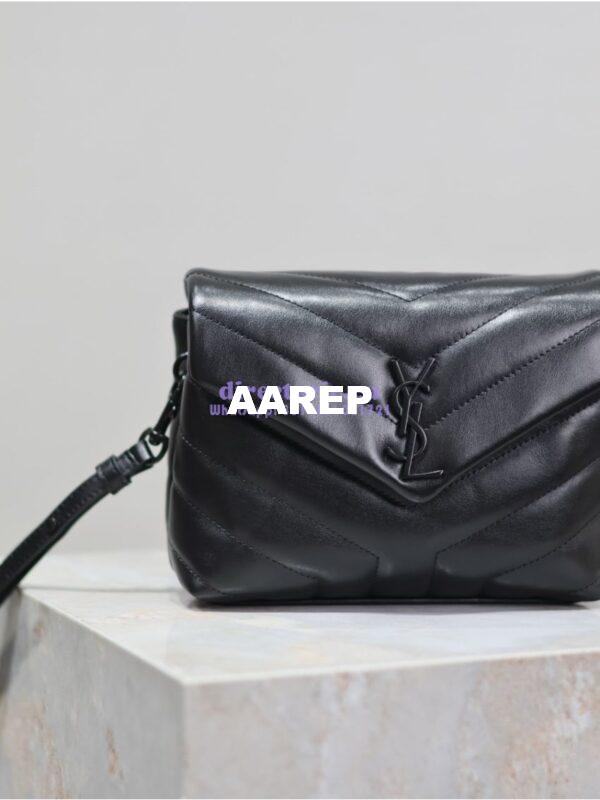 Replica Yves Saint Laurent YSL Loulou Toy Bag In Matelassé "Y" Leather 467072 All Black 3
