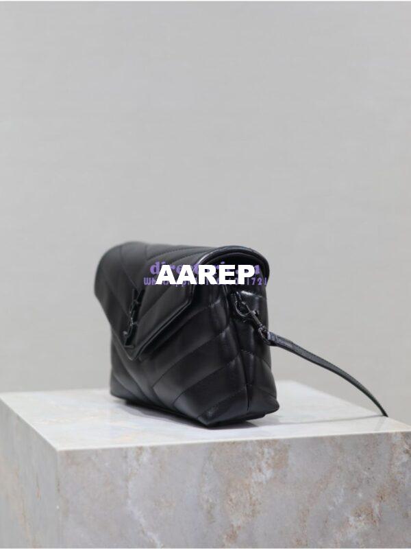 Replica Yves Saint Laurent YSL Loulou Toy Bag In Matelassé "Y" Leather 467072 All Black 7