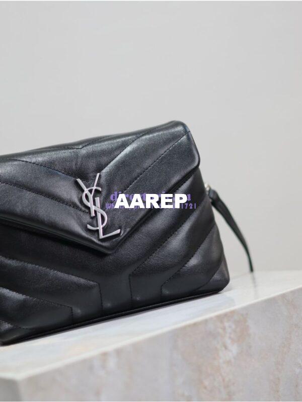 Replica Yves Saint Laurent YSL Loulou Toy Bag In Matelassé "Y" Leather 467072 Black Silver Hardware 6