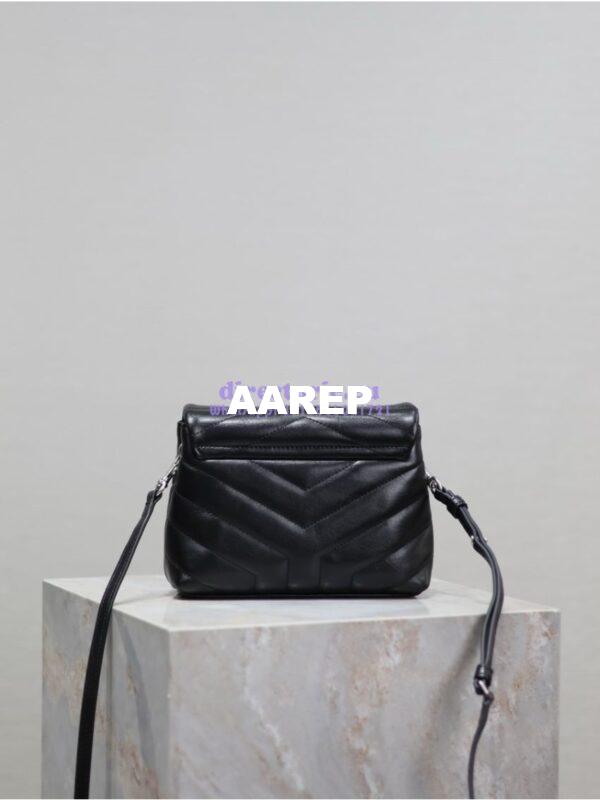 Replica Yves Saint Laurent YSL Loulou Toy Bag In Matelassé "Y" Leather 467072 Black Silver Hardware 11