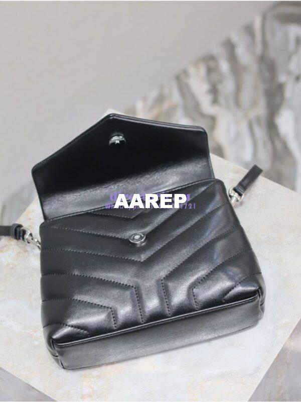 Replica Yves Saint Laurent YSL Loulou Toy Bag In Matelassé "Y" Leather 467072 Black Silver Hardware 12