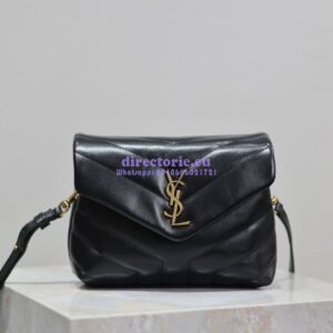 Replica Yves Saint Laurent YSL Loulou Toy Bag In Matelassé "Y" Leather 467072 Black
