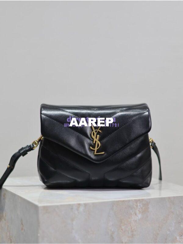 Replica Yves Saint Laurent YSL Loulou Toy Bag In Matelassé "Y" Leather 467072 Black