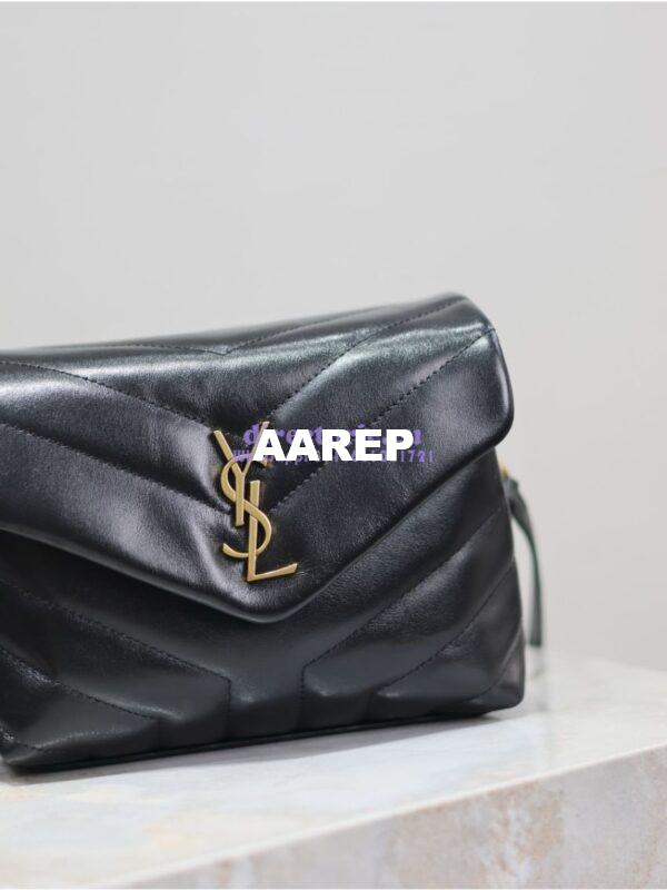 Replica Yves Saint Laurent YSL Loulou Toy Bag In Matelassé "Y" Leather 467072 Black 2